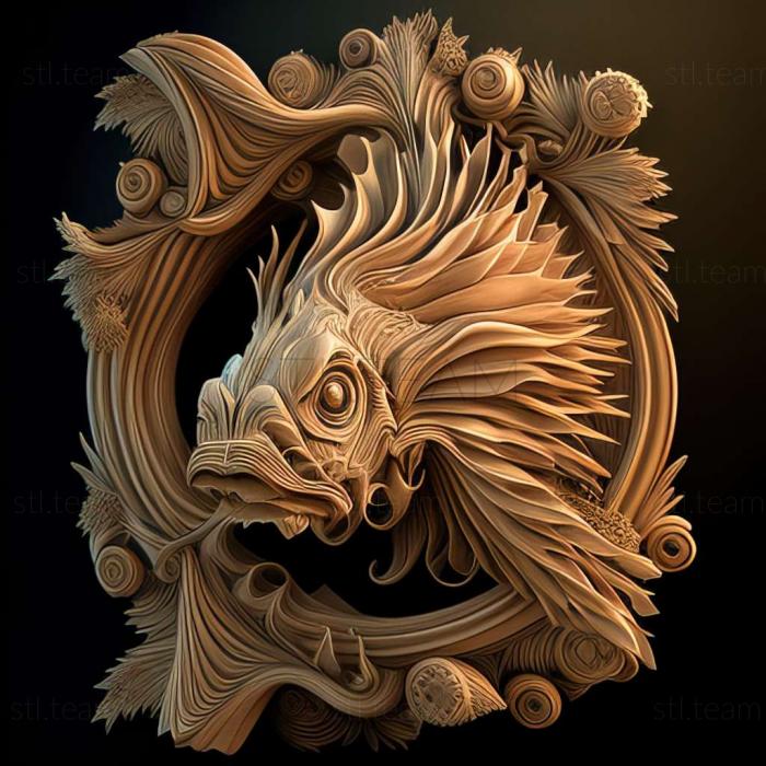 3D модель Львиноголовая рыба (STL)